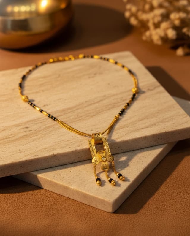 Modern Clover Drop Mangalsutra