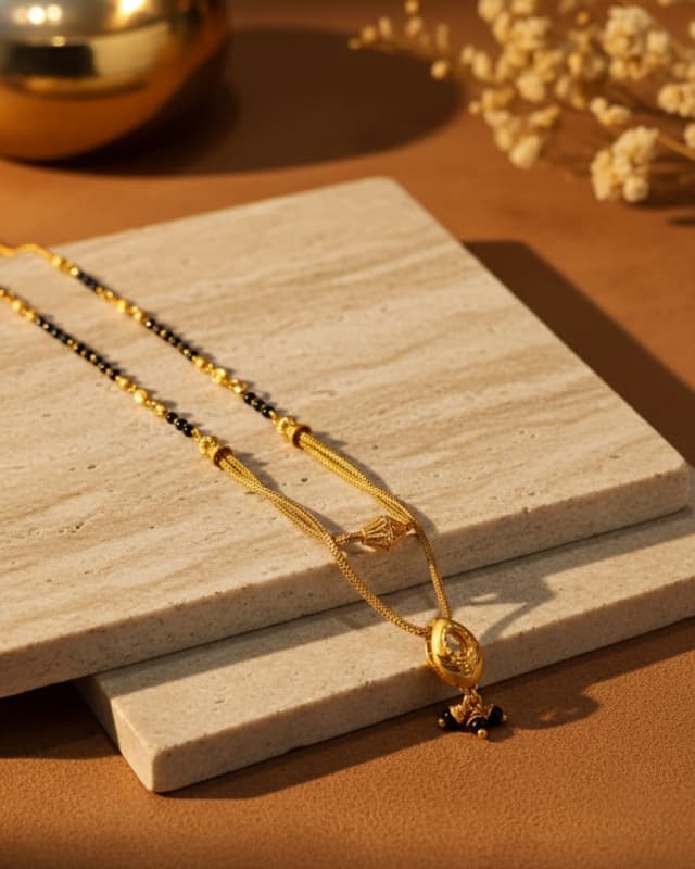 Delicate Gold Mangalsutra Pendant