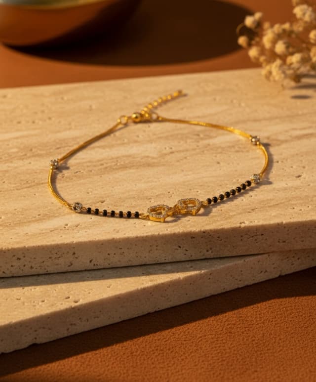 Diamond Infinity Mangalsutra Bracelet