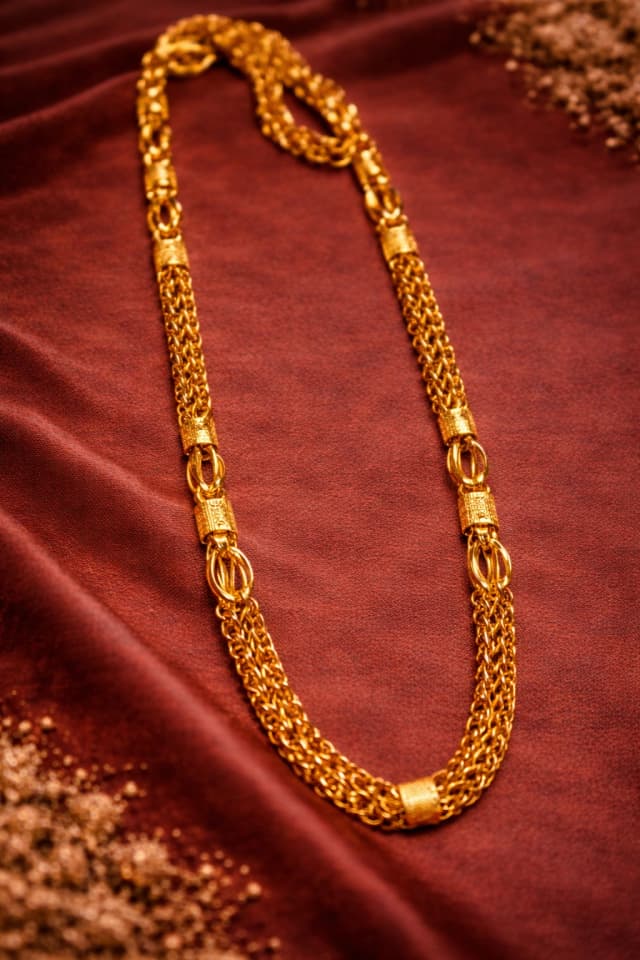 Royal Textured Link Gold Chain