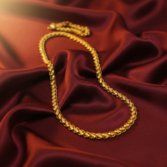 Luminous Interlocking Gold Chain