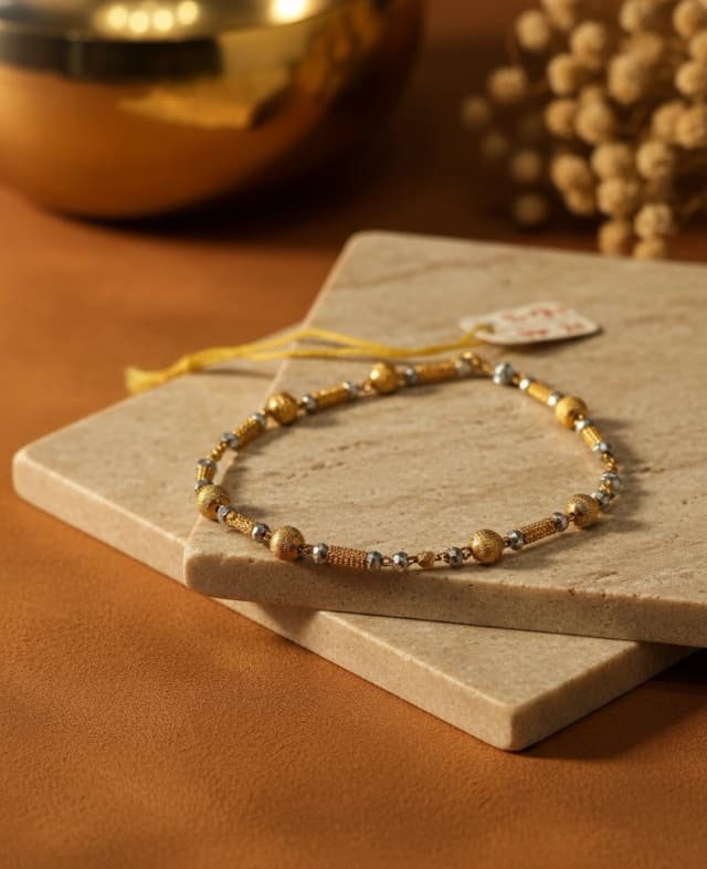 Beaded Minimalist Gold Bracelet