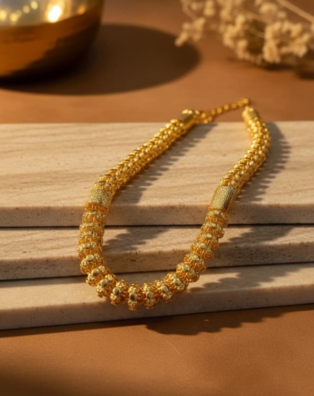 Traditional Textured Gold Chain
