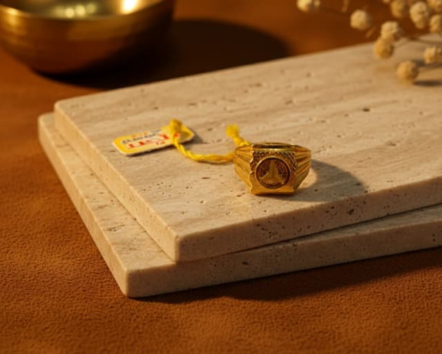 Modern Geometric Signet Ring