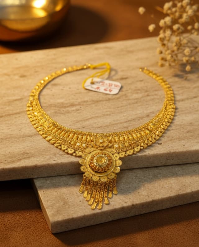 Grand Floral Gold Necklace