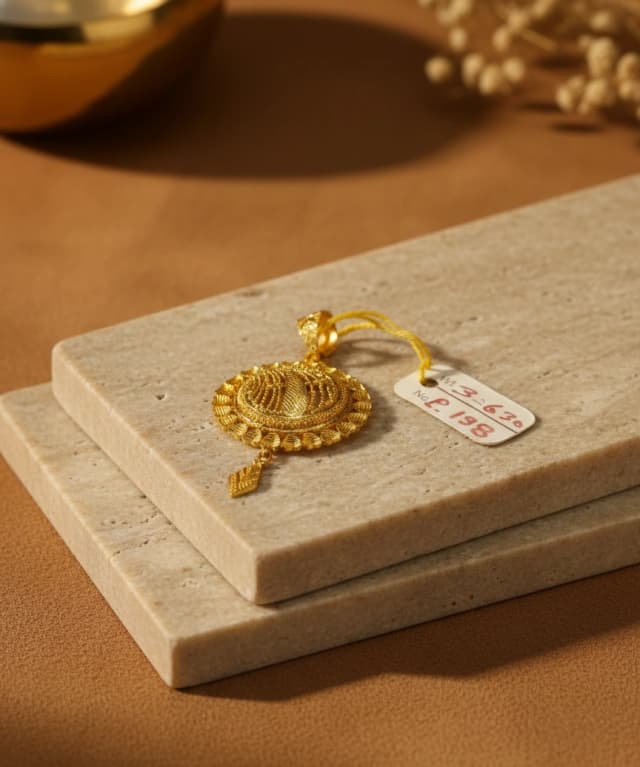 Antique Filigree Round Pendant