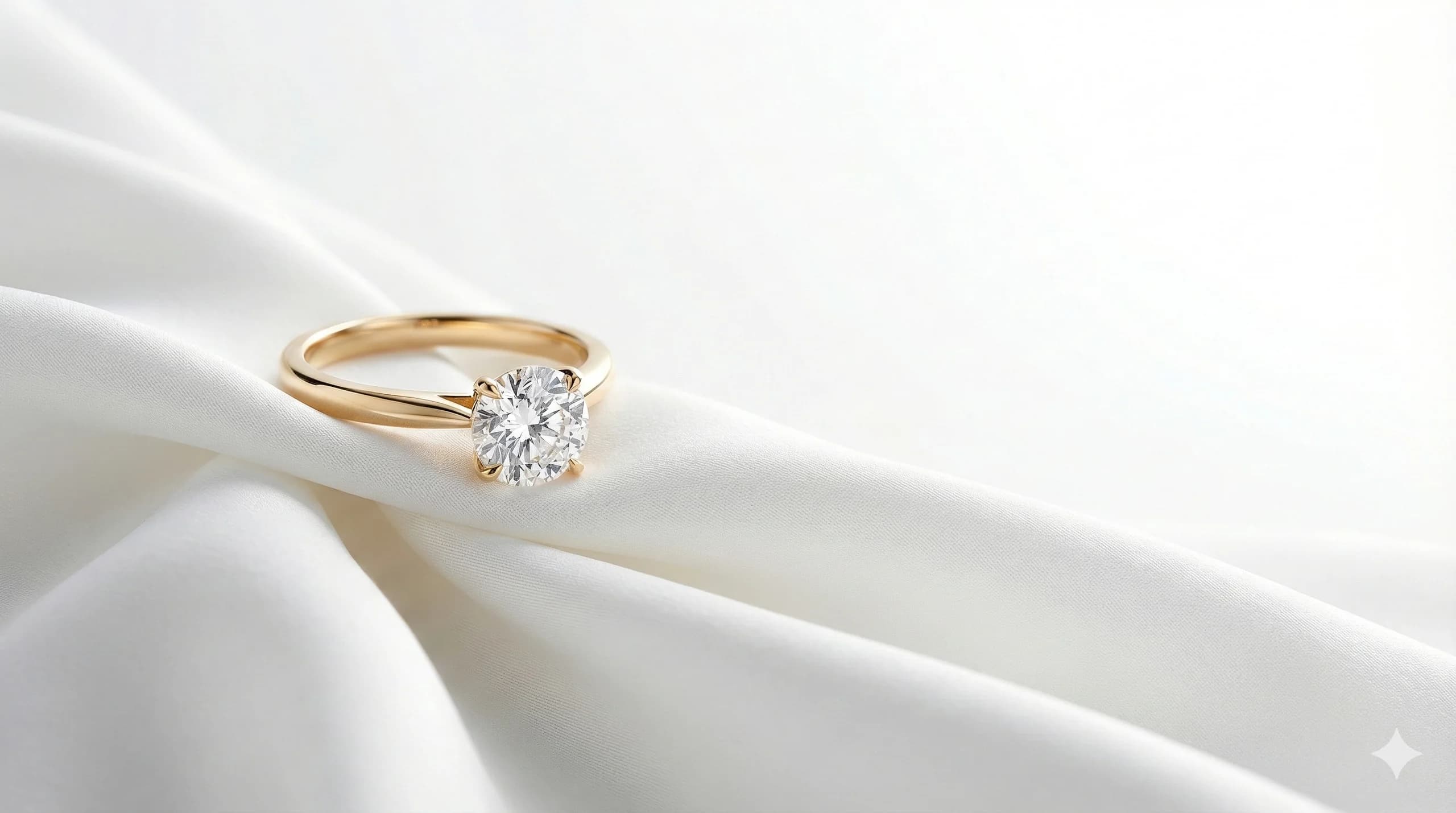 Diamond ring on silk